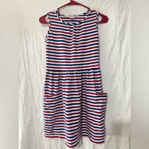 Sold on eBay! Hanna Andersson Multicolor Sleeveless Striped Dress Girl’s Size 14